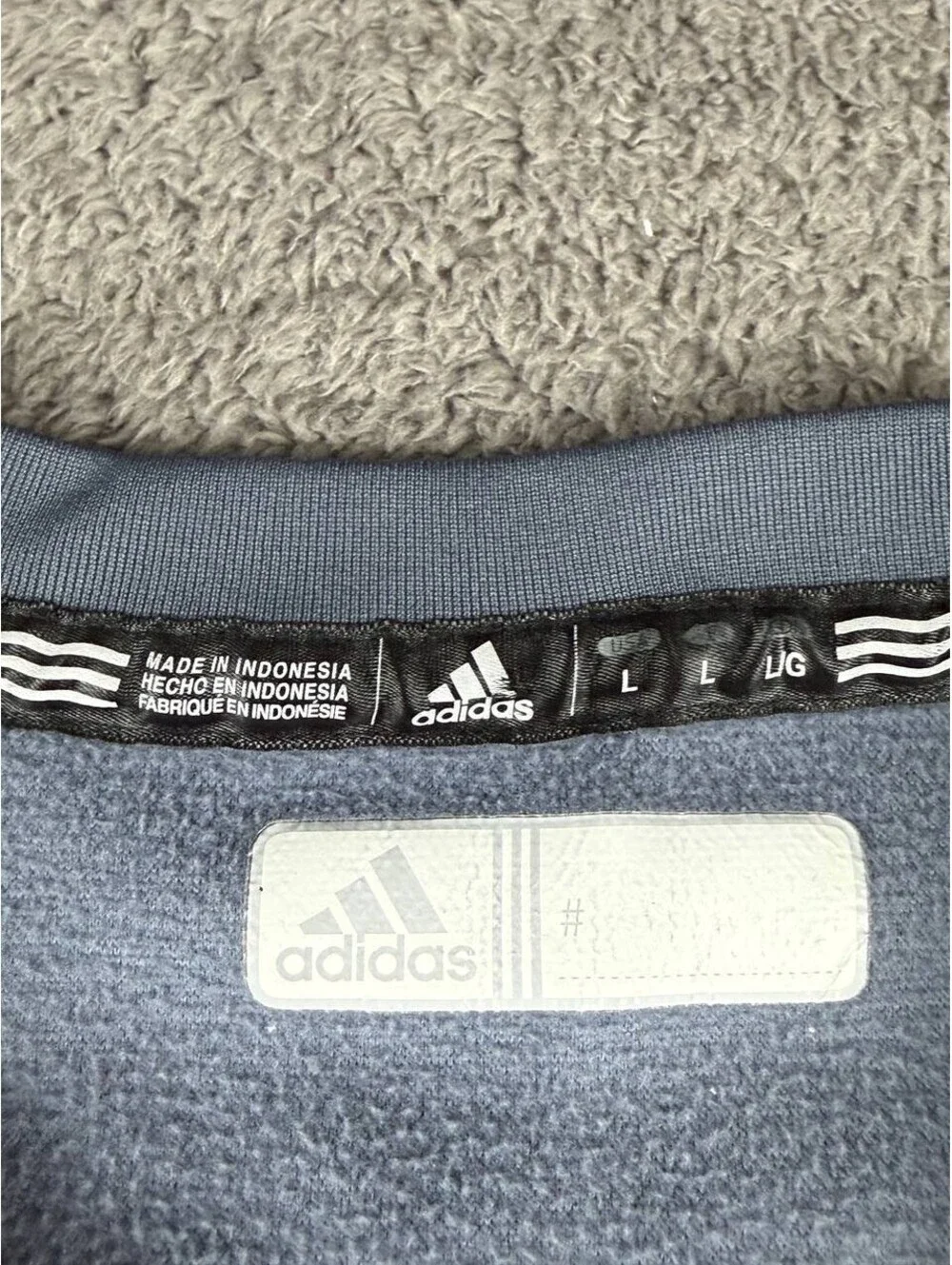 Adidas Mens Red Gray Crewneck Pullover Long Sleeve Sweatshirt Size L Athletic